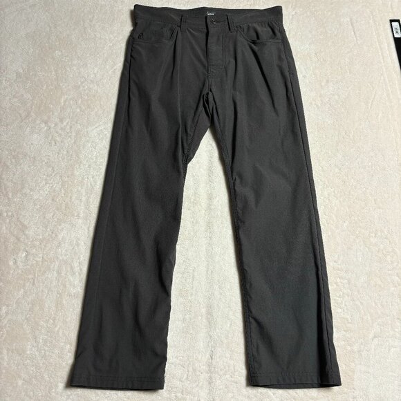 Prana Womens Brion II 5-Pocket Pants Grey Lightweight Straight Fit Nylon 33x27‎ - Picture 1 of 14